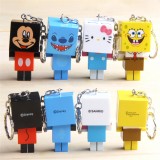 Disney Series Block Figures Toys Key Chains 8pcs Set