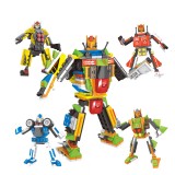 DIY Fashion Deformation Team 4 In 1 Assembly Blocks Figurine Toys 01