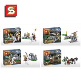 DIY The Hobbit Assembly Blocks Figure Toys 4Pcs Set 