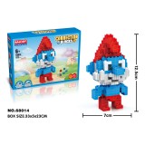 DIY LOZ The Smurfs Assembly Blocks Figure Toy Elf 68013/68014