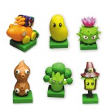 6 x Plants vs Zombies Toys Dark Ages Series Game Role Figures Polymer Clay Display Toy 