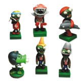 Plants vs Zombies Toys Series Game Role Figures Zombies Polymer Clay Toys 6Pcs Set