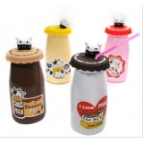 Creative Cartoon Milk Bottle Piggy Bank