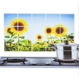 Kitchen PVC Durable Sunflower Style Oilproof Sticker