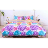 MENDALE 4PCs Comfortable Geometrical Pattern Warm Keeping Cotton Beddings