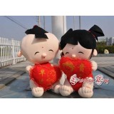 Cute & Novel Cartoon Boy & Girl PP Cotton Stuffed/Plush Toy 2PCs 45CM Tall