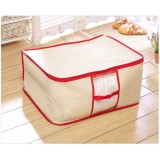 Simple Pattern Non-woven Fabric Visible Window Multifunction Storage Box Medium