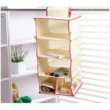 Simple Pattern Non-woven Fabric Hanging Closet Organizers