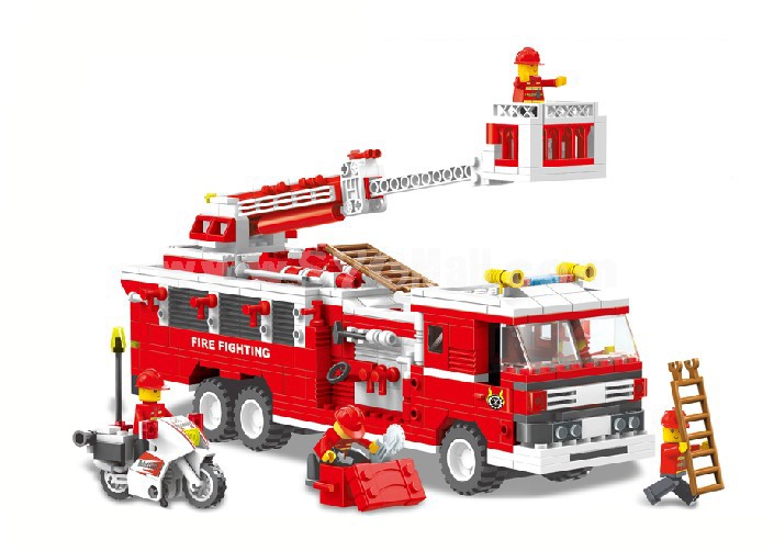 WANGE High Quality Blocks Fire Station Series 567 PcsLEGO Compatible 33021N