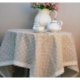 Stylish Vintage Style Square Flax Tablecloth