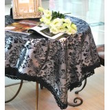 Stylish Vintage Style Square Flax Tablecloth