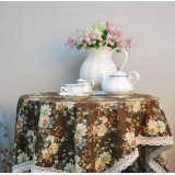 Stylish Vintage Style Square Flax Tablecloth