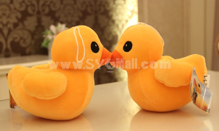 12*8/5*3" HK Faddish Yellow Duck Culture Propaganda Plush Toy Free Shipping