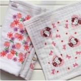 3PCS 25*25cm 100% Cotton  Walf Checks Saliva Towel Bib