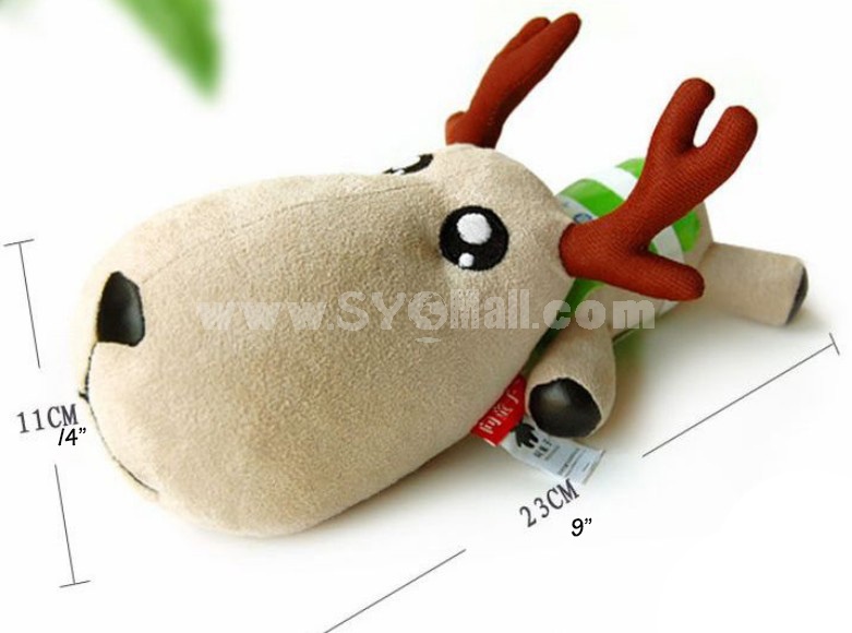 Cute Deer Pattern Decor Air Purge Auto Bamboo Charcoal Case Bag Car Accessories Plush Toy