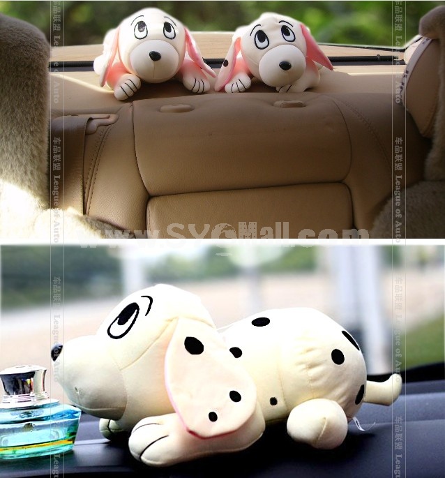 Cartoon Spotty Dog Pattern Decor Air Purge Auto Bamboo Charcoal Case Bag Car Accessories Plush Toy