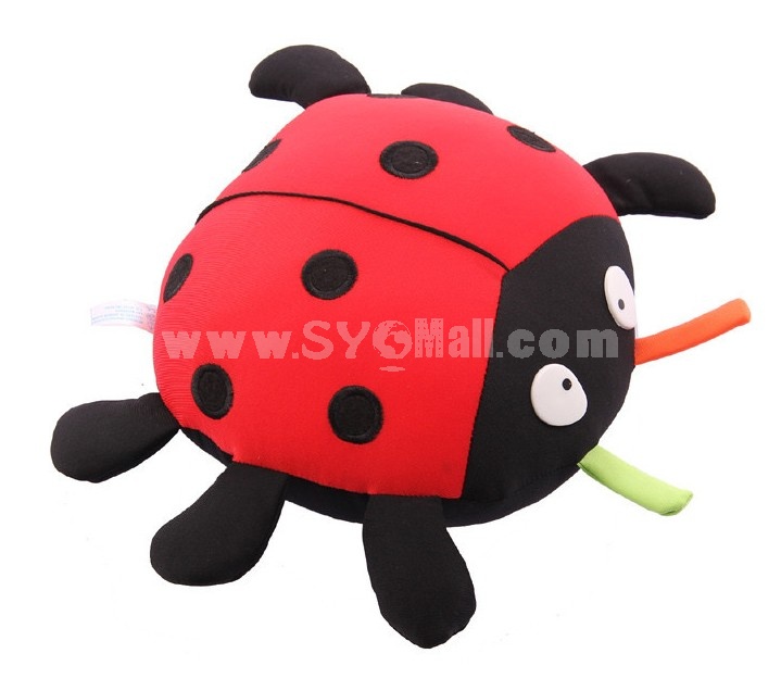 Cartoon Ladybird Pattern Decor Air Purge Auto Bamboo Charcoal Case Bag Car Accessories Plush Toy