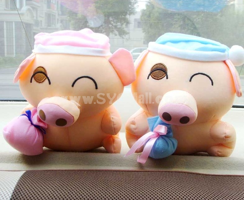 Cute Cartoon Mcdull Pattern Decor Air Purge Auto Bamboo Charcoal Case Bag Car Accessories Plush Toy A Pair 2 PCs