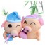 Cute Cartoon Mcdull Pattern Decor Air Purge Auto Bamboo Charcoal Case Bag Car Accessories Plush Toy A Pair 2 PCs