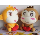 Cute & Novel Heart Monkey Bamboo Charcoal Air Purifier Cushion (for Car/Office/Home) 2 PCs