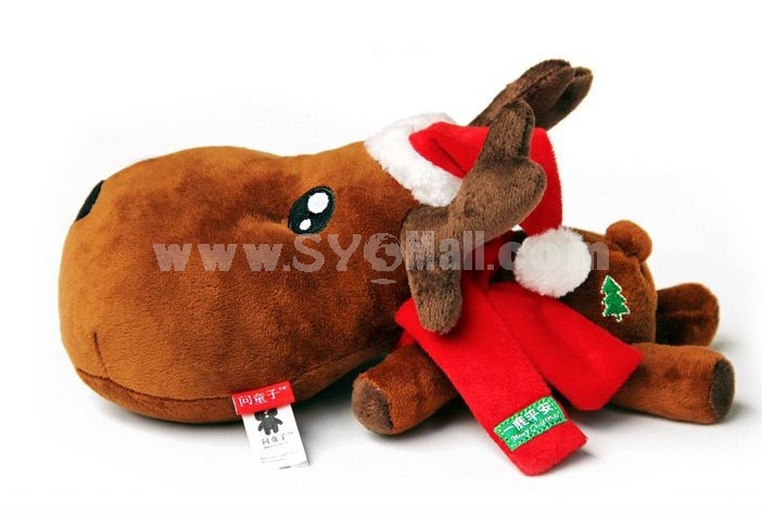 Cute Christmas  Dog Pattern Decor Air Purge Auto Bamboo Charcoal Case Bag Car Accessories Plush Toy