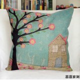 Decorative Printed Morden Stylish Tree Pattern Throw Pillow