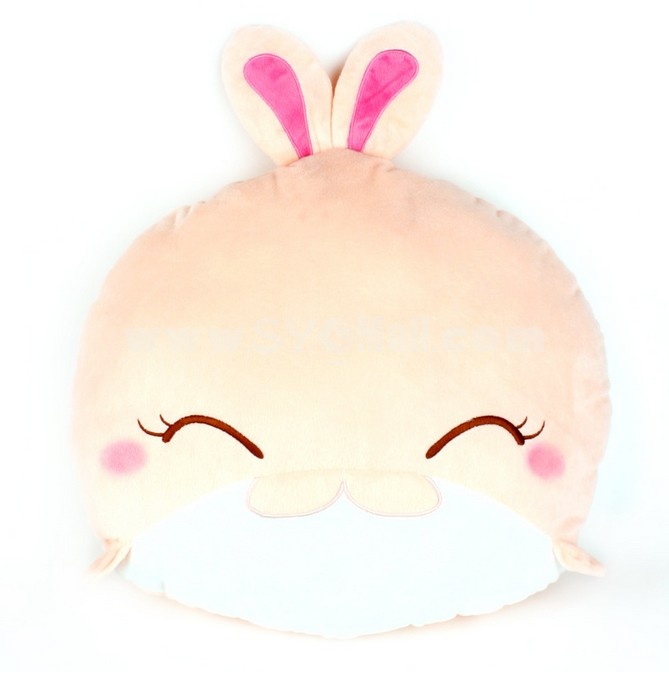 Cute Pink Rabbit Plush Toy Cushion 28cm/11in