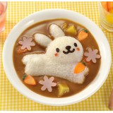 4PCs Cute Rabbit Dolphin Pattern DIY Rice Mold Creative Kitchen Tool