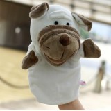 Cute & Novel Cartoon Madagascar Animal Hand Puppet Plush Toy - White Puppy