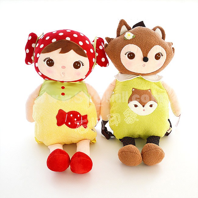 Metoo Cartoon Angela Pattern Children Backpack Plush Toy 