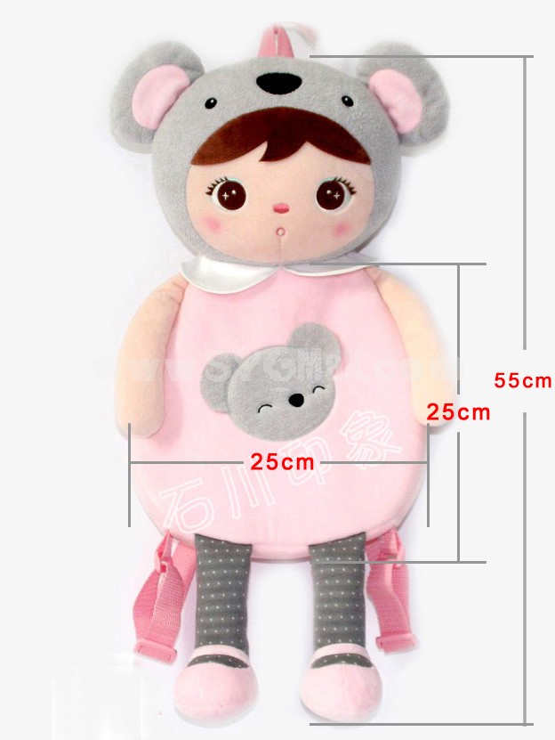 Metoo Cartoon Angela Pattern Children Backpack Plush Toy 