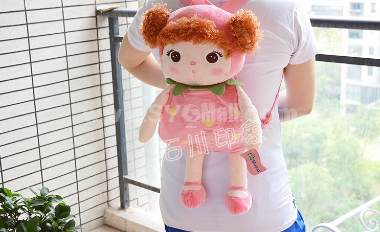 Metoo Cartoon Angela Pattern Children Backpack Plush Toy 