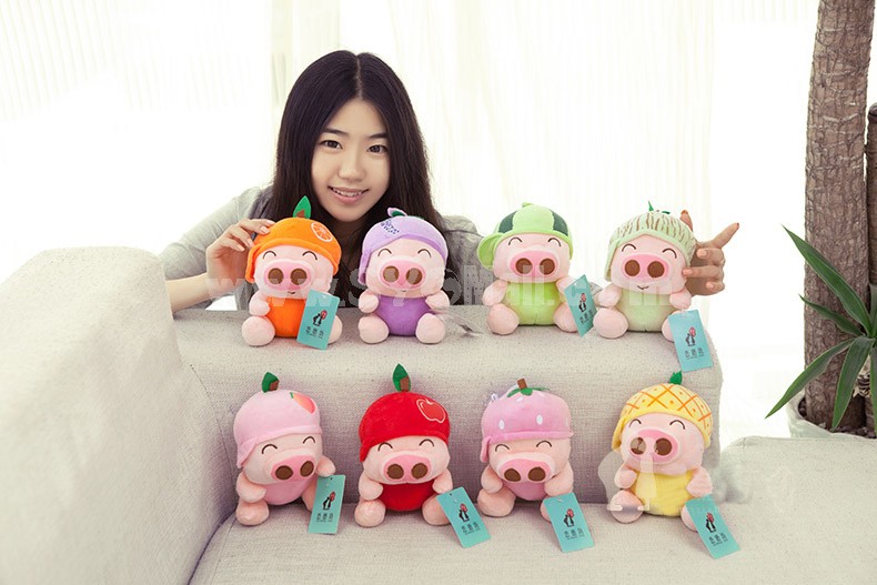 8pcs/Lot 18cm/7" Fruit McDull Plush Toy Pig Plush Toy