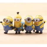 4pcs/Kit DESPICABLE ME 2 The Minions PVC Action Figures/Garage Kit Model Toy