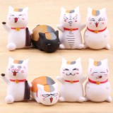 Natsume's Book of Friends Nyanko-sensei Cat Teacher Vinyl Garage Kit Toys 8pcs/Kit 1.5"