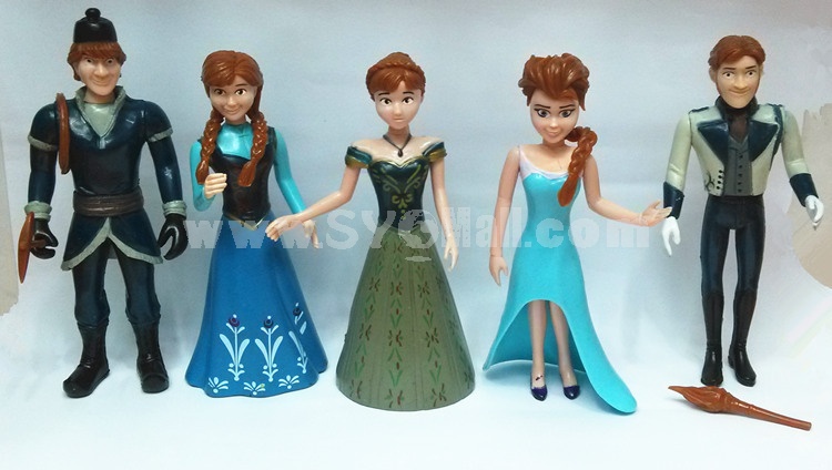 Frozen Elsa Anna and Olaf Garage Kits PVC Toys MFigure Toys 2.7-4.7inch 8pcs/Lot 