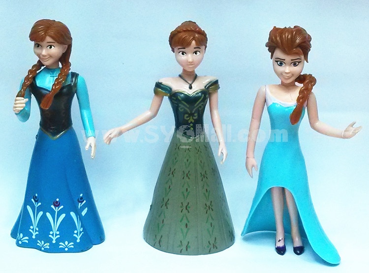 Frozen Elsa Anna and Olaf Garage Kits PVC Toys MFigure Toys 2.7-4.7inch 8pcs/Lot 