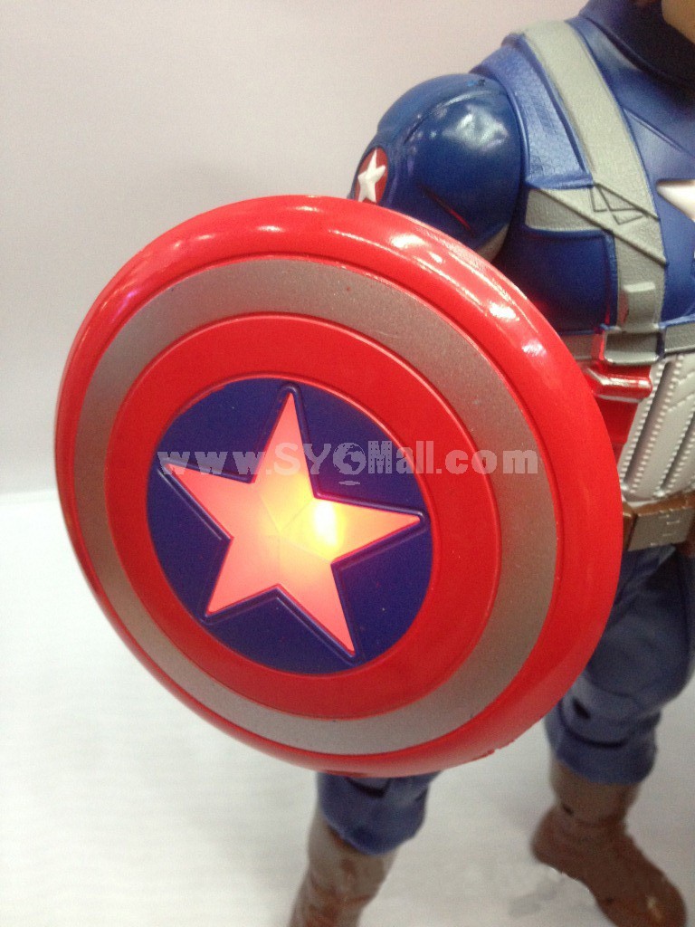 Captain America Figure Toys Glowing Light and Battle Sound Effect 26cm/10.2inch