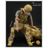 1:6 Soldier Model Military Model Figure Toy Wounded Soldier 12"