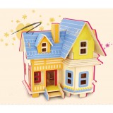 DIY Wooden 3D Jigsaw Puzzle Model Colorful House F403