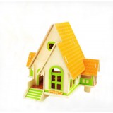 DIY Wooden 3D Jigsaw Puzzle Model Colorful House F301