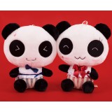 Cute Lovers Gentleman Panda Plush Toy with Red & Blue Tuxedo 31cm/12.2" 2pcs/Lot